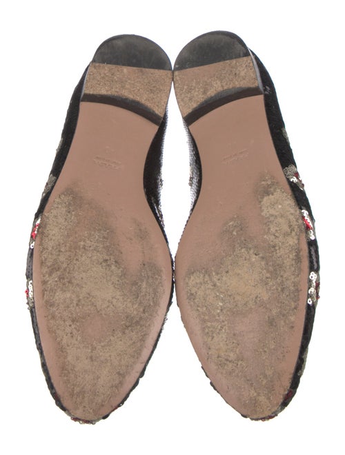 Prada Sequins Floral Print Loafers