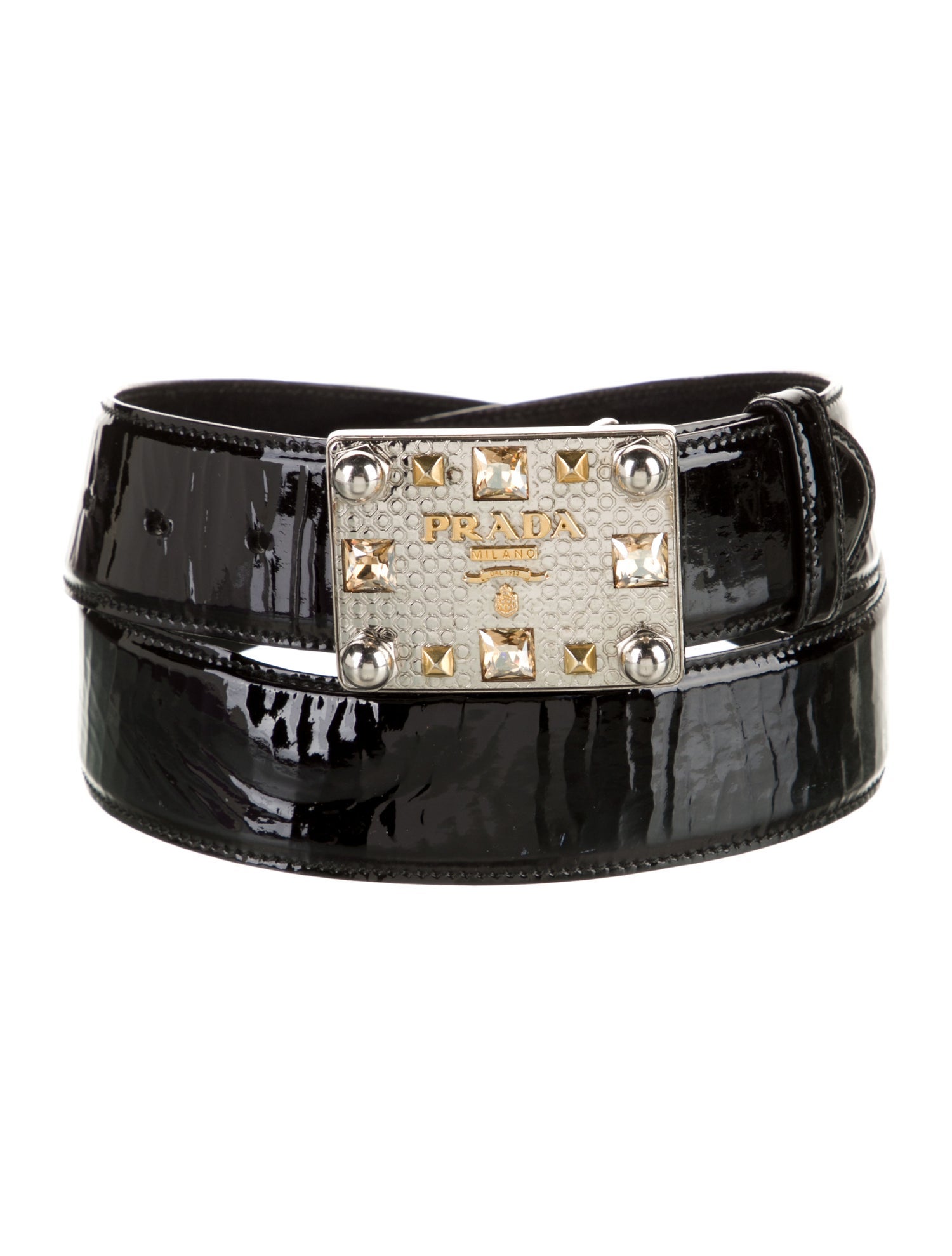 Prada Vintage Patent Leather Waist Belt
