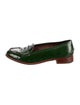 Prada Patent Leather Scalloped Accent Loafers