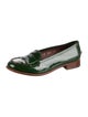Prada Patent Leather Scalloped Accent Loafers