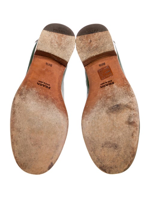 Prada Patent Leather Scalloped Accent Loafers