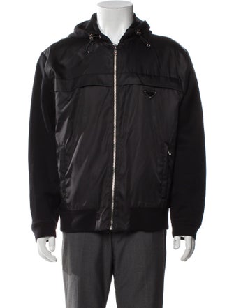 Prada 2019 Enameled Metal Triangle Windbreaker