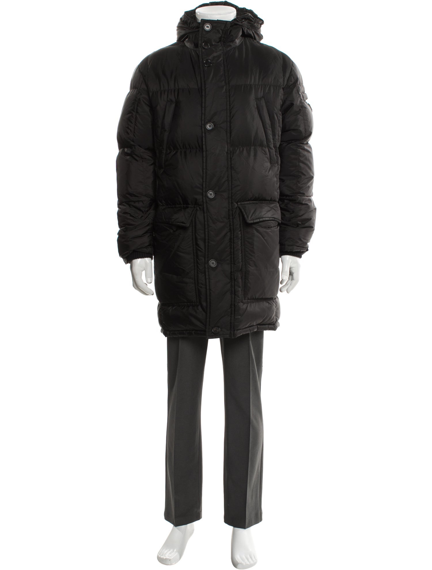 Prada 2018 Enameled Metal Triangle Parka