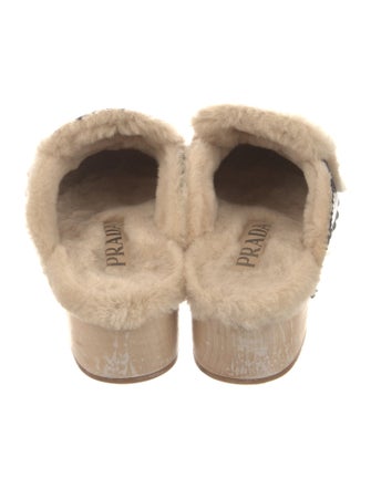 Prada Leather Studded Accents Mules