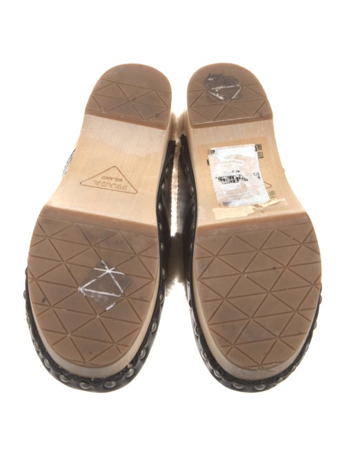 Prada Leather Studded Accents Mules
