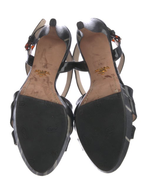 Prada Patent Leather Slingback Sandals
