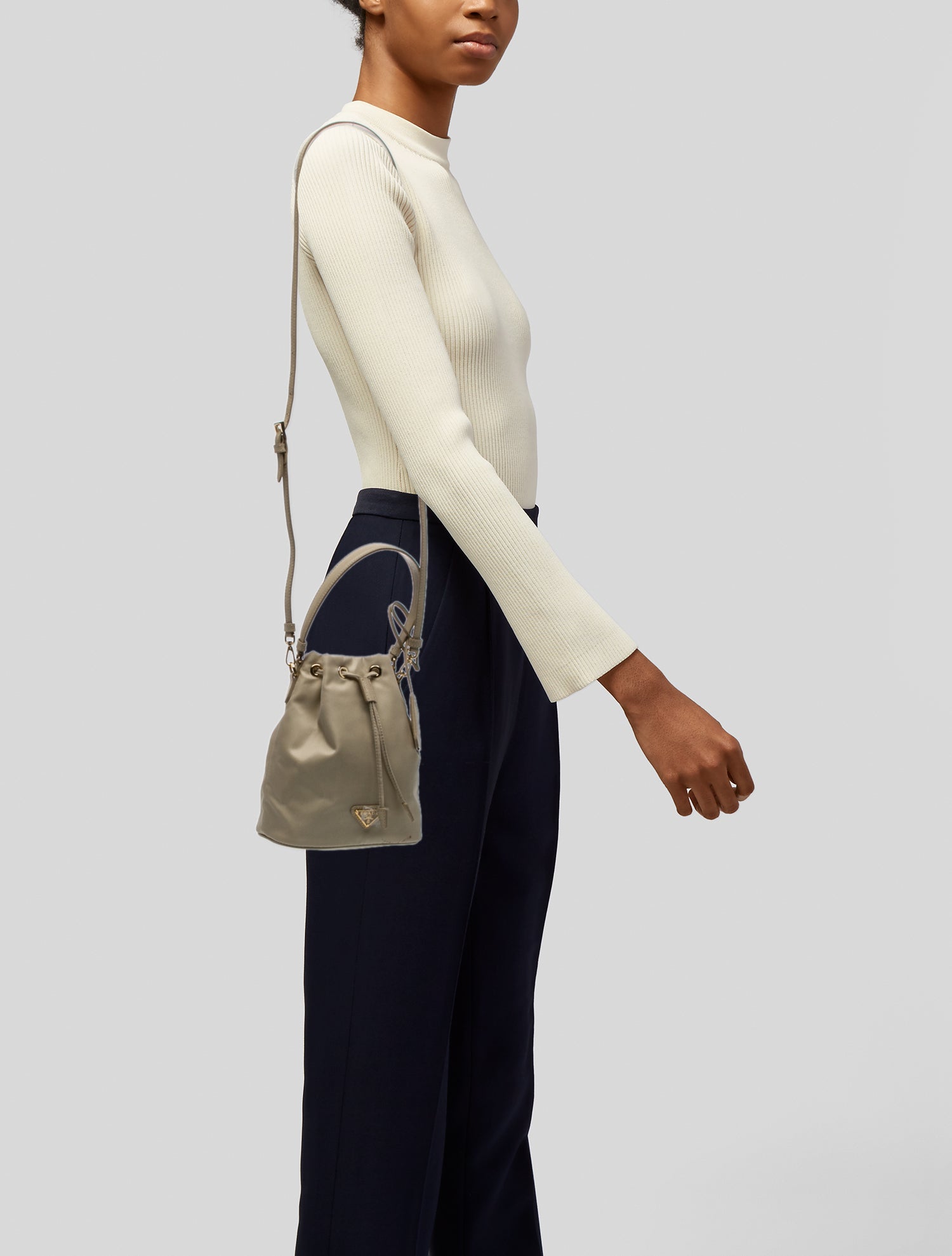 Prada Tessuto Nylon Bucket Bag Mini