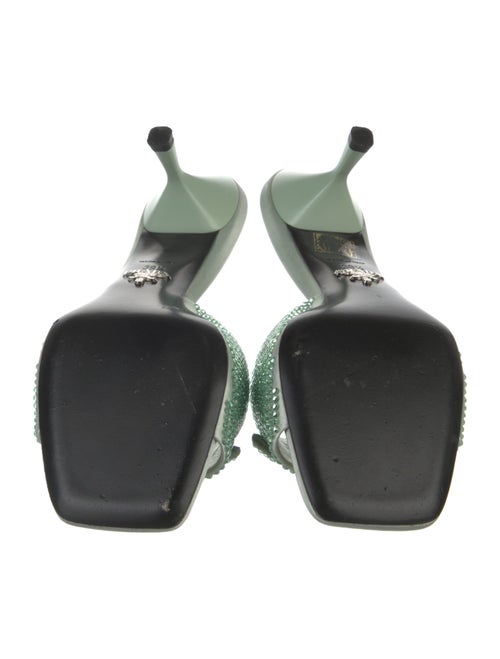 Prada Satin Crystal Embellishments Slides