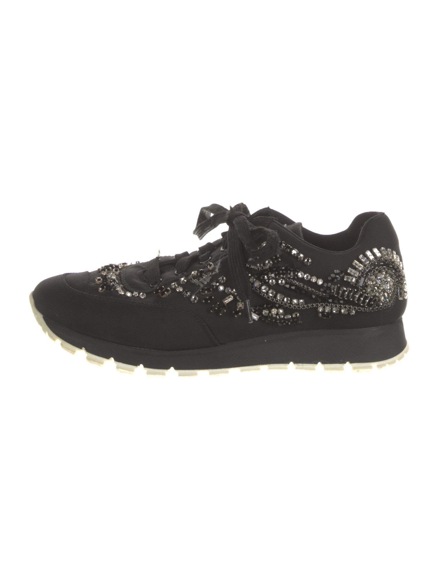 Prada Crystal Embellishments Sneakers