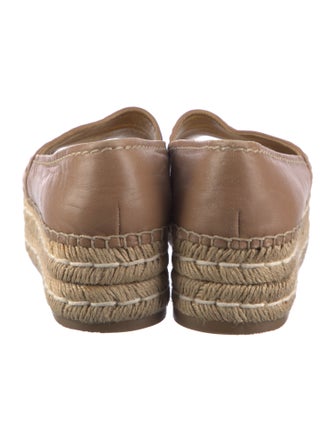 Prada Leather Whipstitch Trim Espadrilles