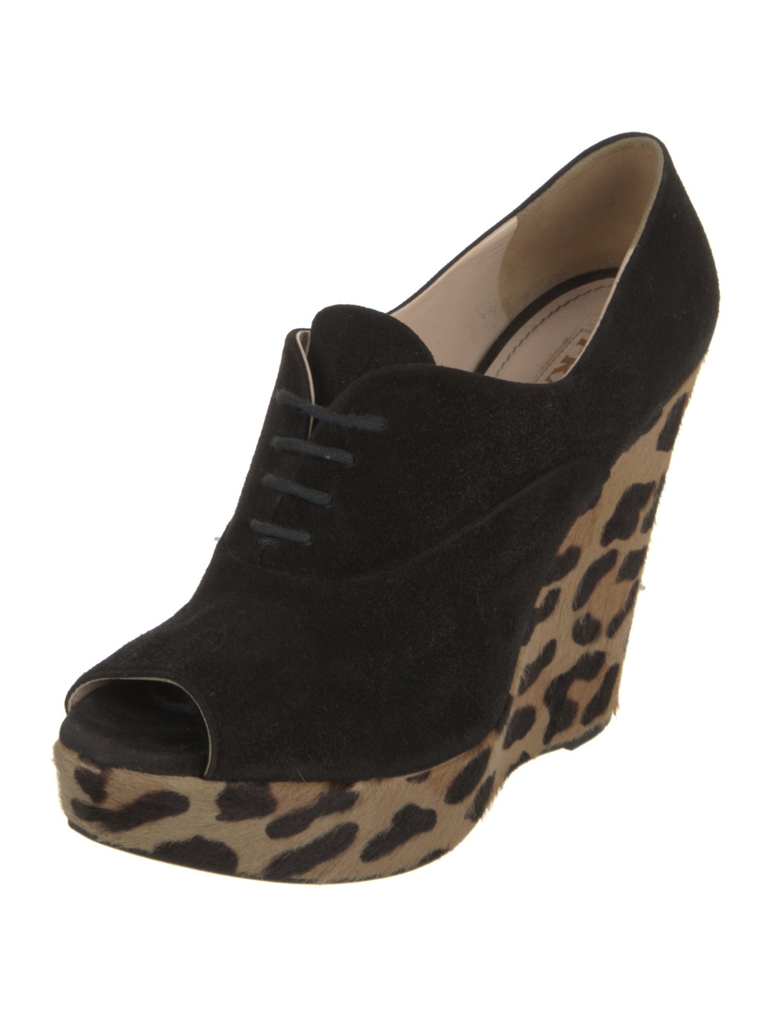 Prada Suede Animal Print Pumps