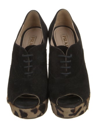 Prada Suede Animal Print Pumps