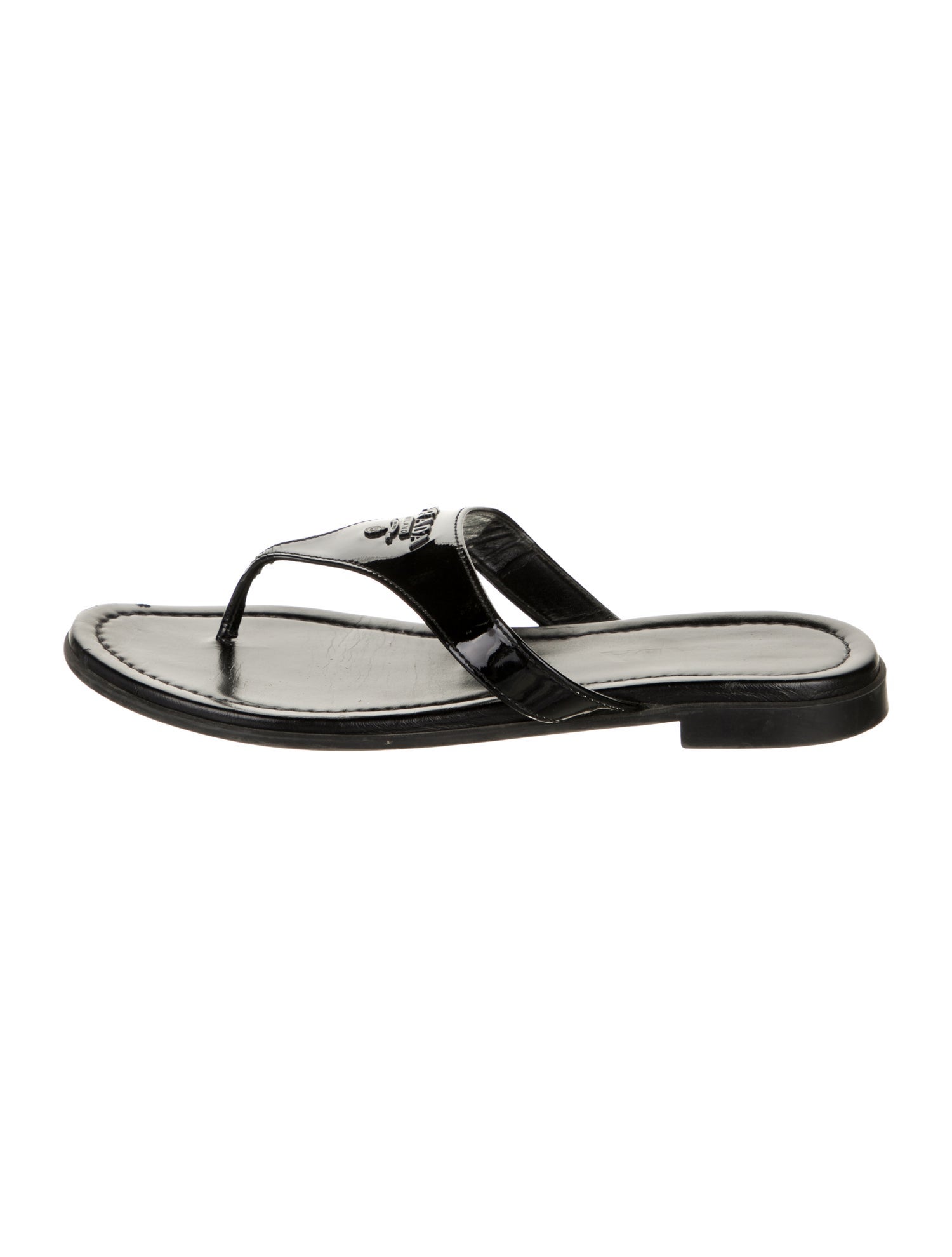 Prada Patent Leather Flip Flops