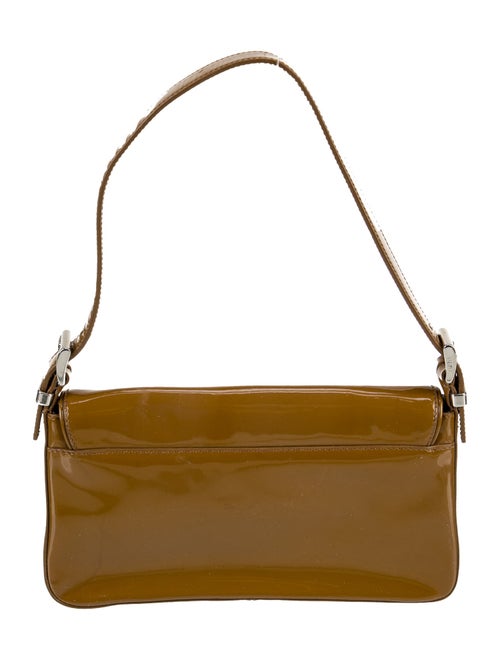 Prada Enameled Metal Triangle Shoulder Bag