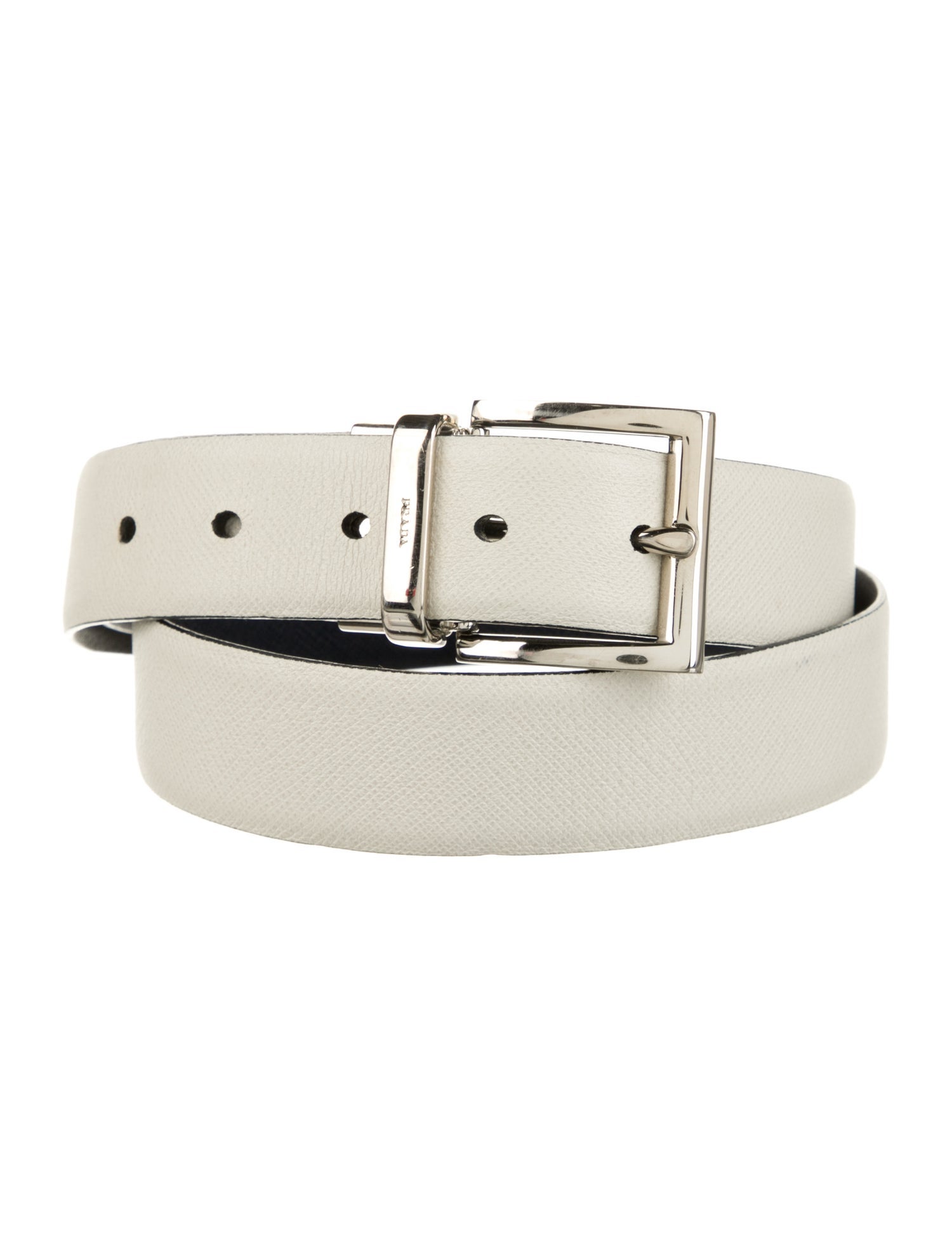 Prada Saffiano Cuir Leather Reversible Belt
