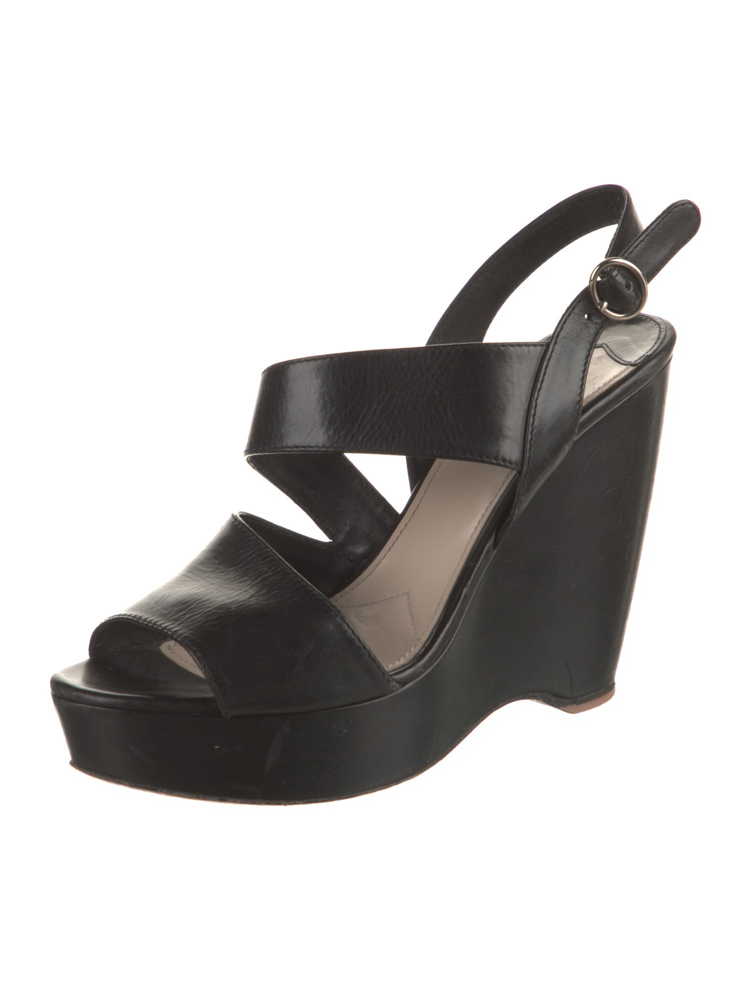 Prada Leather Slingback Sandals