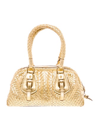 Prada Madras Leather Top Handle Bag