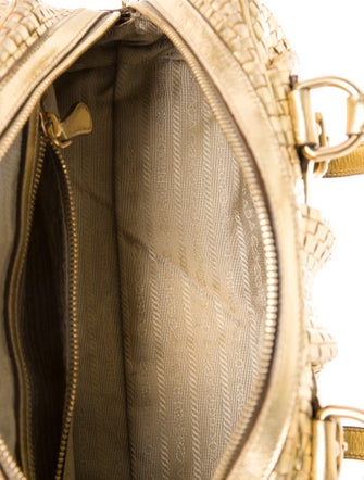 Prada Madras Leather Top Handle Bag