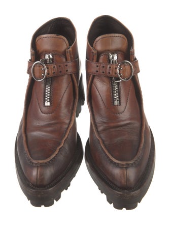 Prada Leather Lace-Up Boots