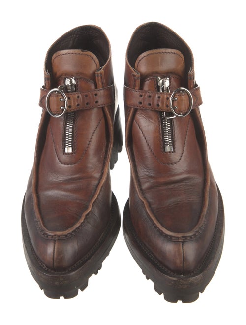 Prada Leather Lace-Up Boots