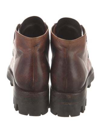 Prada Leather Lace-Up Boots