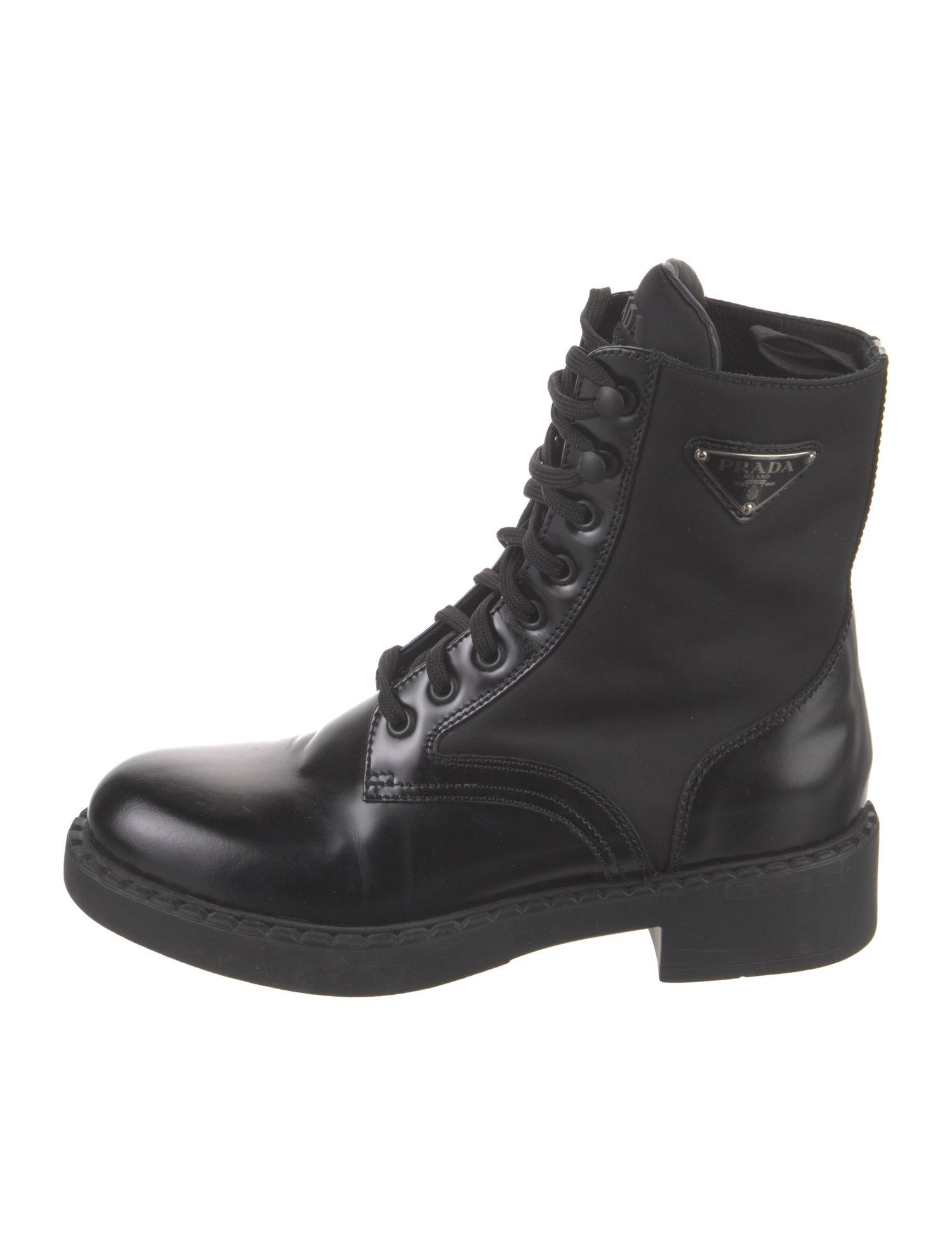 Prada Leather Combat Boots