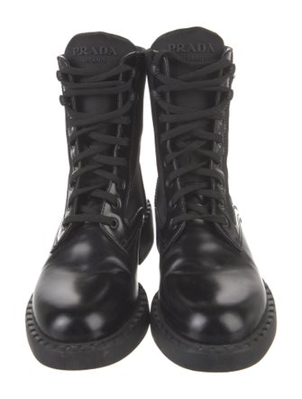 Prada Leather Combat Boots