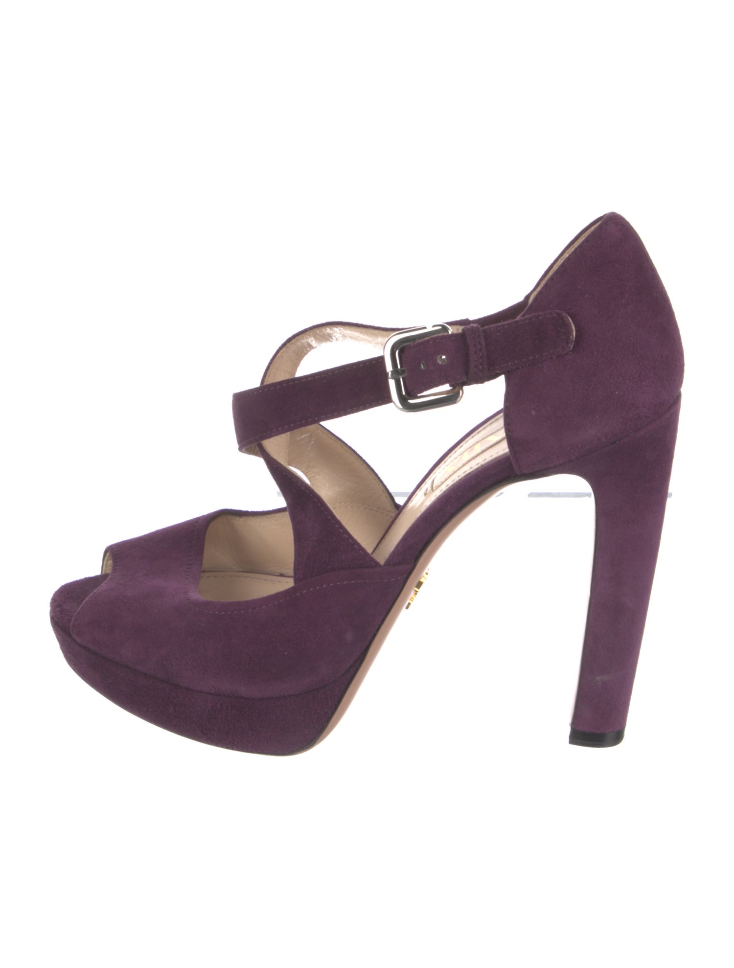 Prada Suede T-Strap Pumps