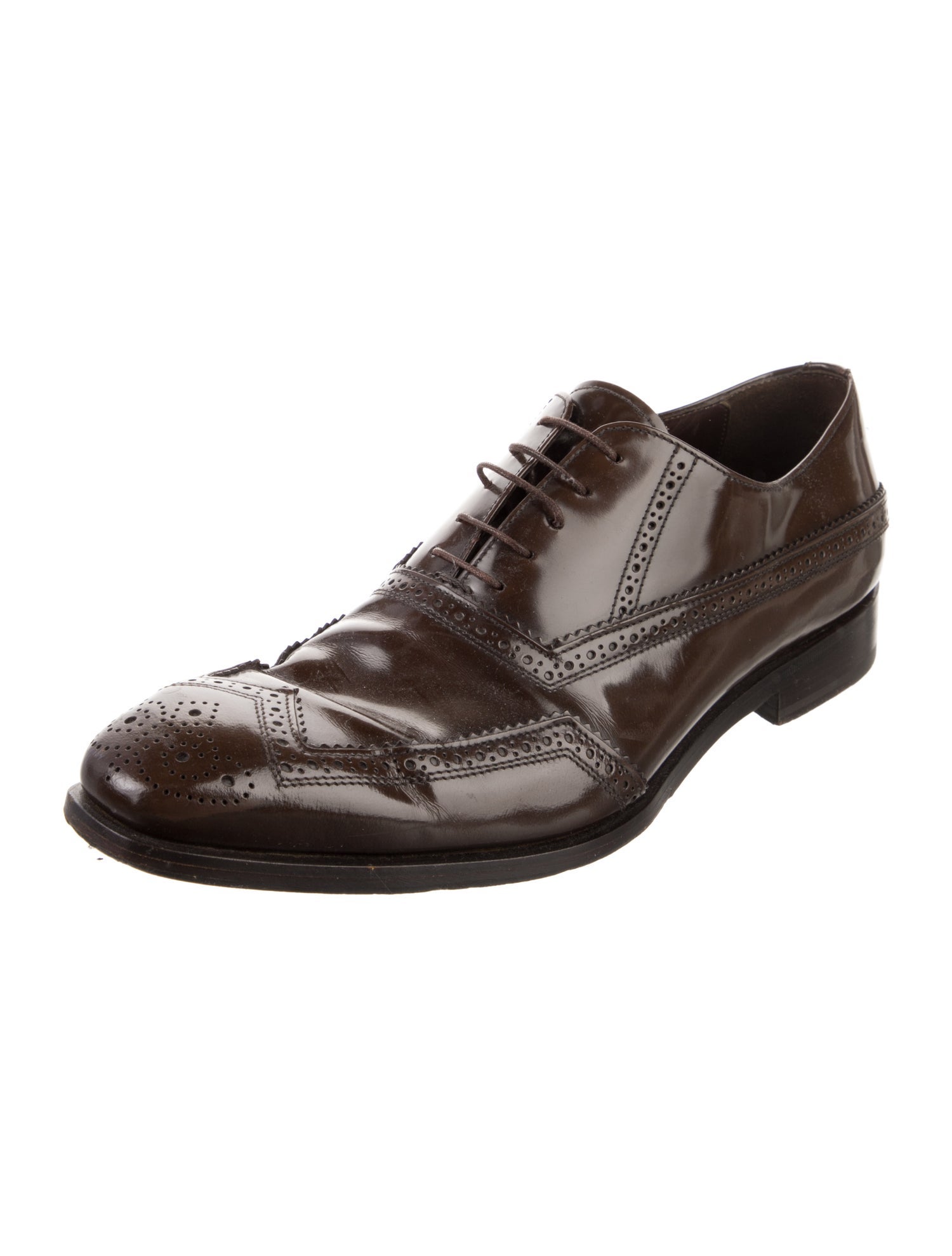 Prada Leather Lasercut Accents Brogues