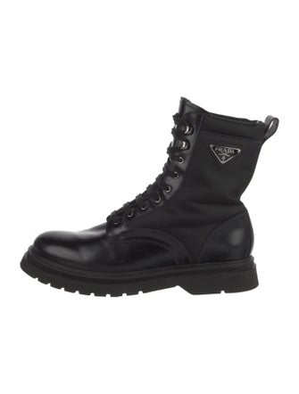 Prada Leather Combat Boots