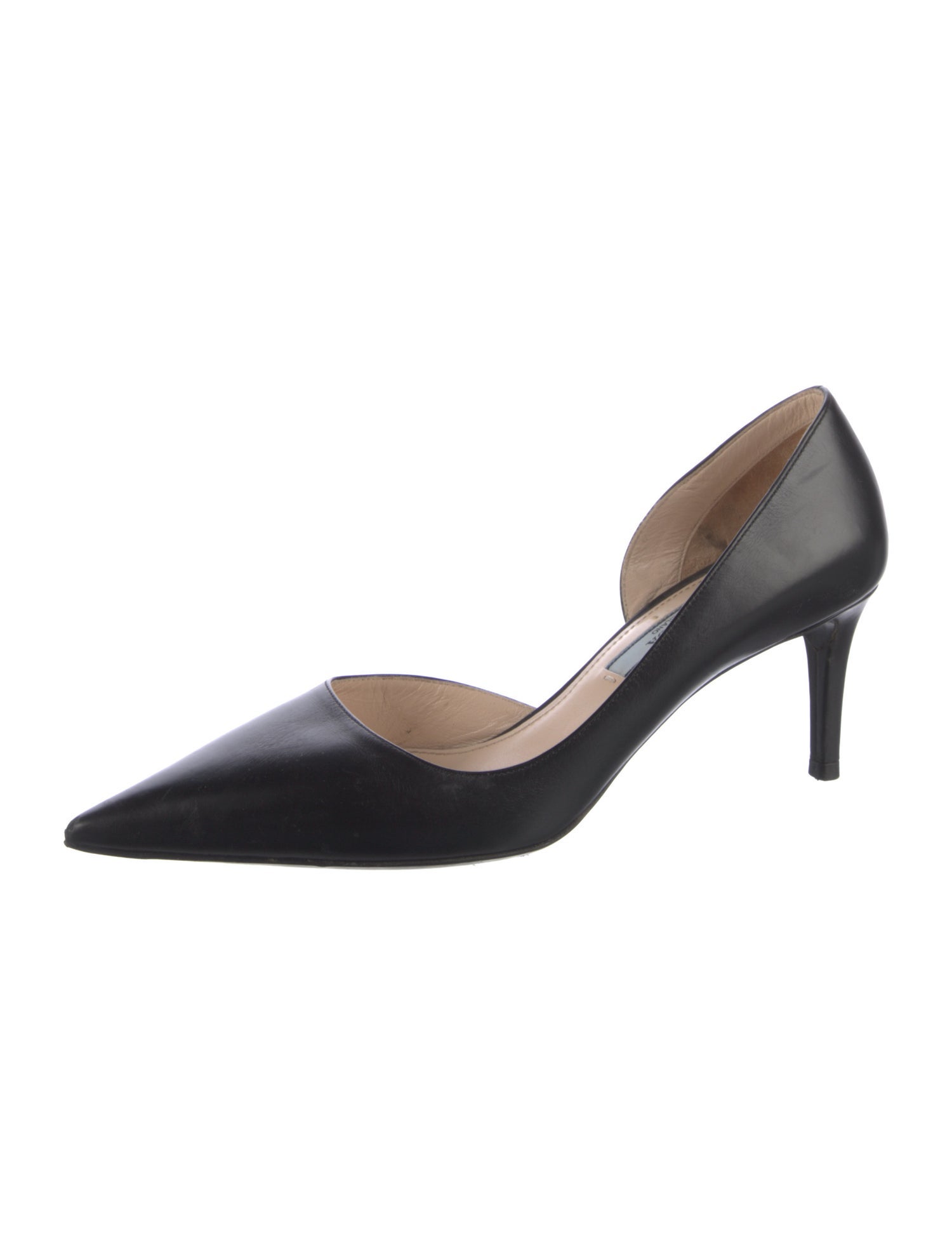 Prada Leather D'Orsay Pumps