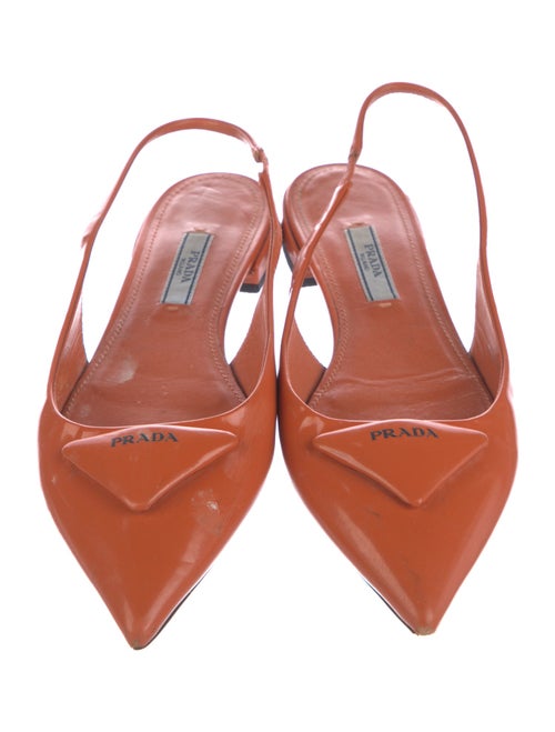 Prada Patent Leather Slingback Flats