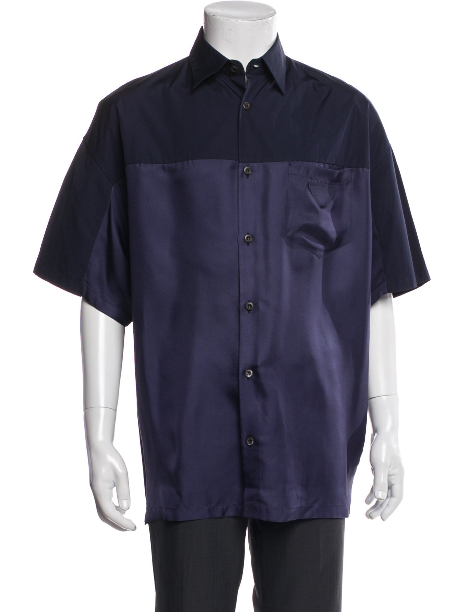 Prada 2022 Enameled Metal Triangle Shirt