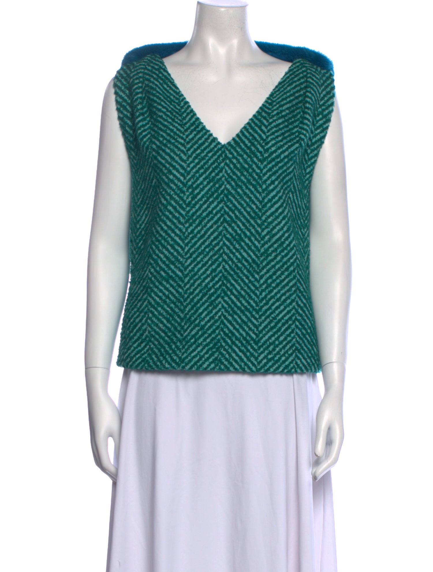 Prada 2015 Mink Fur Trimmed Top