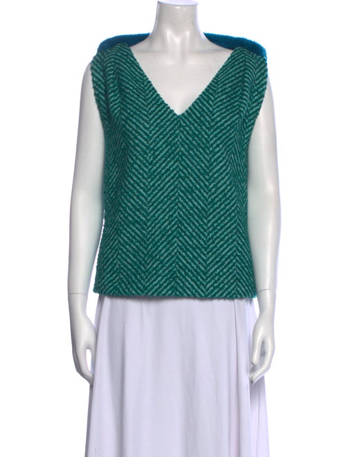 Prada 2015 Mink Fur Trimmed Top