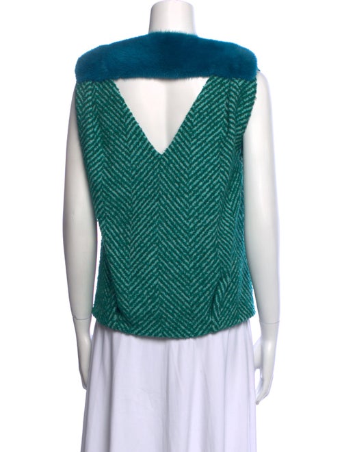 Prada 2015 Mink Fur Trimmed Top