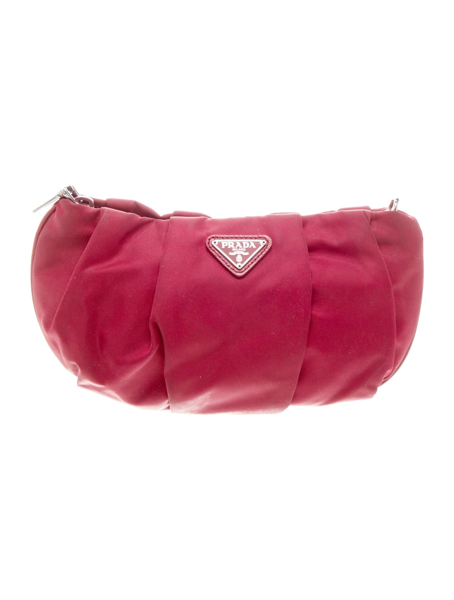 Prada Enameled Metal Triangle Clutch