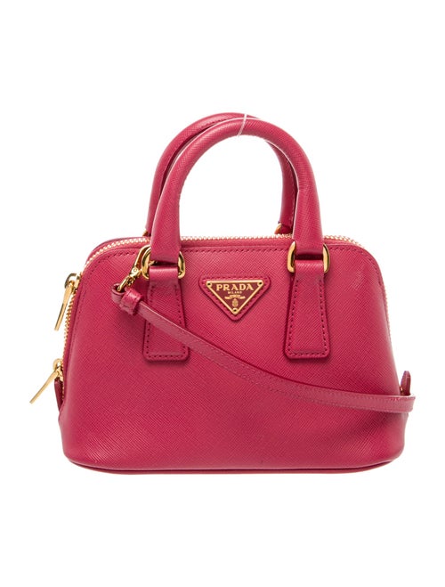 Prada Enameled Metal Triangle Promenade Mini