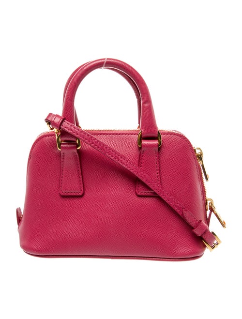 Prada Enameled Metal Triangle Promenade Mini