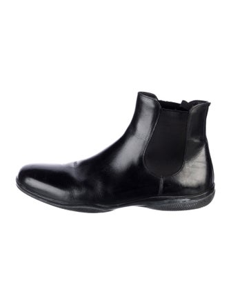 Prada Sport Leather Chelsea Boots