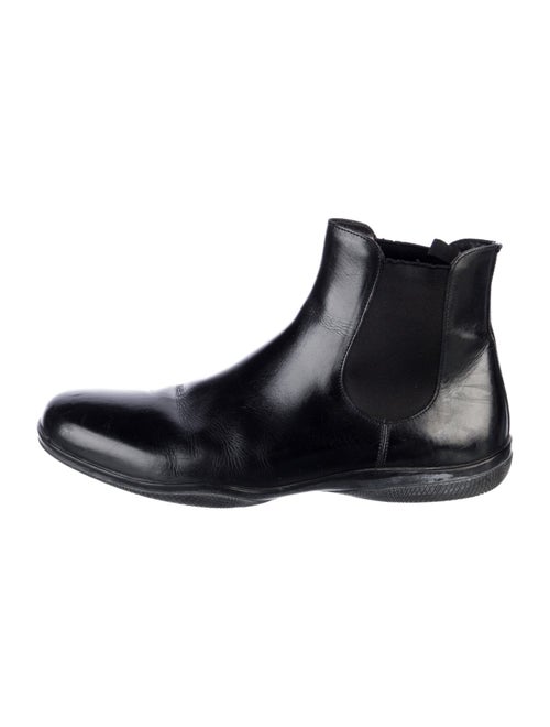 Prada Sport Leather Chelsea Boots