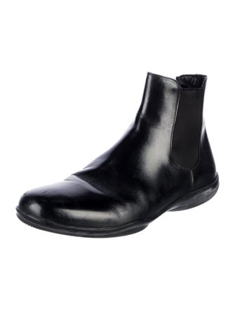 Prada Sport Leather Chelsea Boots