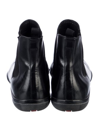 Prada Sport Leather Chelsea Boots