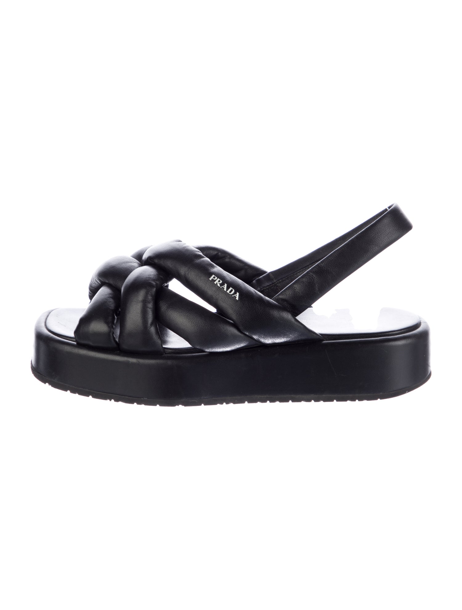 Prada Leather Slingback Sandals