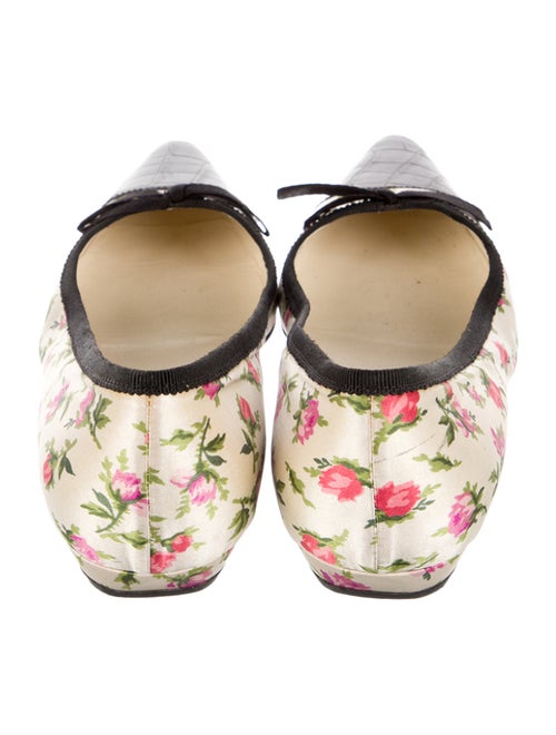 Prada Satin Floral Print Ballet Flats