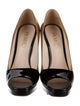 Prada Patent Leather Cutout Accent Pumps