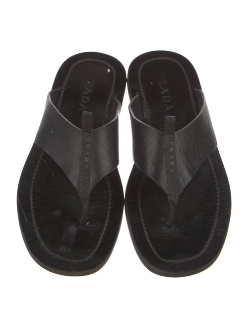 Prada Leather Flip Flops