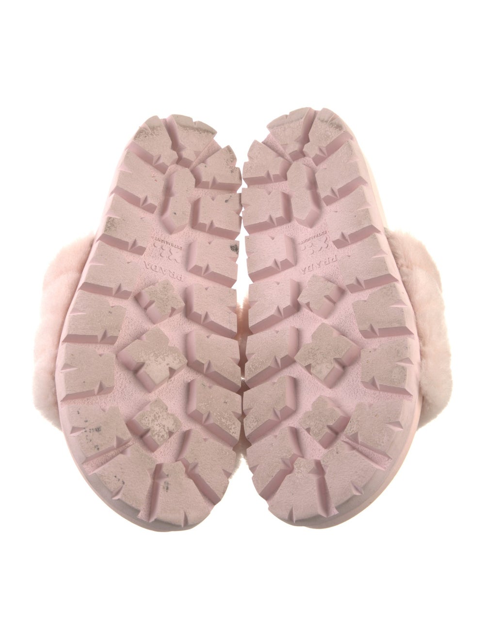 Prada Shearling Slides Pink Crossover Straps - image 5