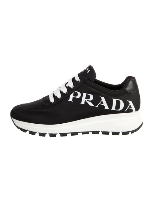 Prada Nylon Graphic Print Sneakers