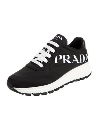 Prada Nylon Graphic Print Sneakers